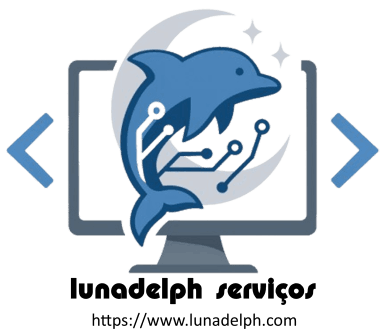 Logotipo de freelancer de desenvolvimento de sites, suporte técnico Informático e apoio administrativo